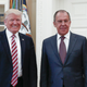 President Trump during his meeting with Russian foreign minister Sergey Lavrov, presumably right after he divulged above-top-secret information to an unfriendly country. Photo credit: A Russian government photographer, as no American journalists were allowed in.